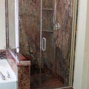 Semi frameless shower door