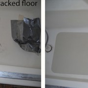 Cracked floor inlay repair
