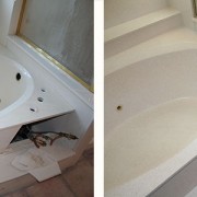 Cultured marble tub refinish and repair
