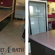 Restaurant kitchen before and after