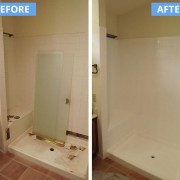 Tile shower refinish and repair